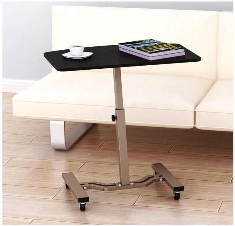 SHW Height Adjustable Mobile Laptop Stand Desk Rolling Cart SHW Desks